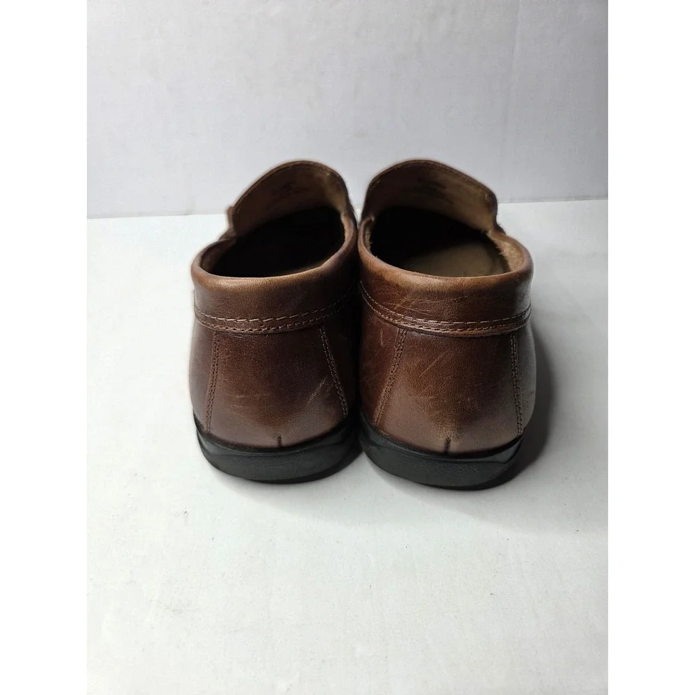 Dockers Mens Brown Leather Kiltie Tassel Loafers Memory Foam 90-38067 Size 10M